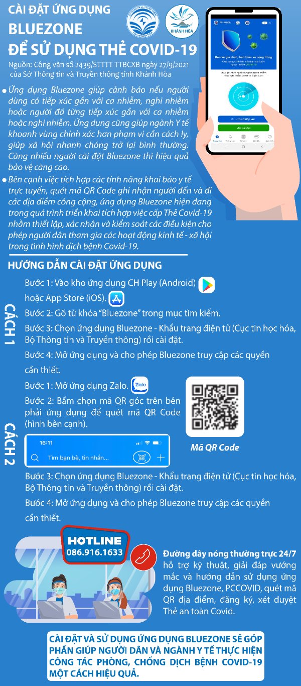 Hướng dẫn cài đặt ứng dụng Bluezone để sử dụng thẻ Covid-19